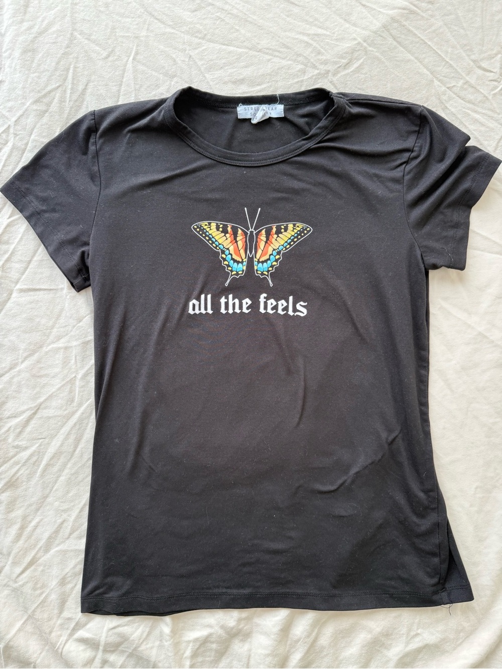 Streetwear Society Black Butterfly Graphic Tee